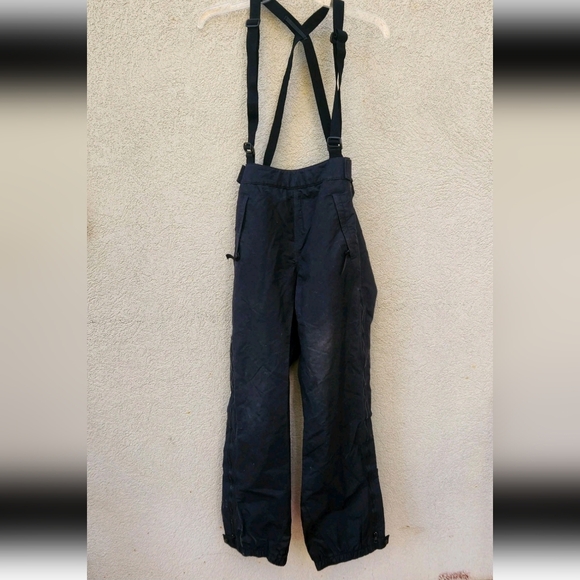 Patagonia Other - Vintage PATAGONIA Kids Ski Snow Pants Size 8 Black Suspenders Outdoors Sewn on